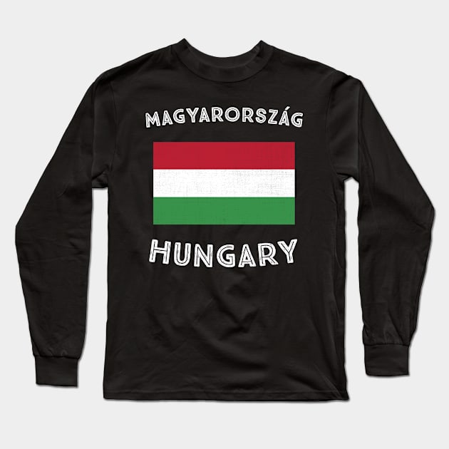 Hungary Flag Long Sleeve T-Shirt by phenomad